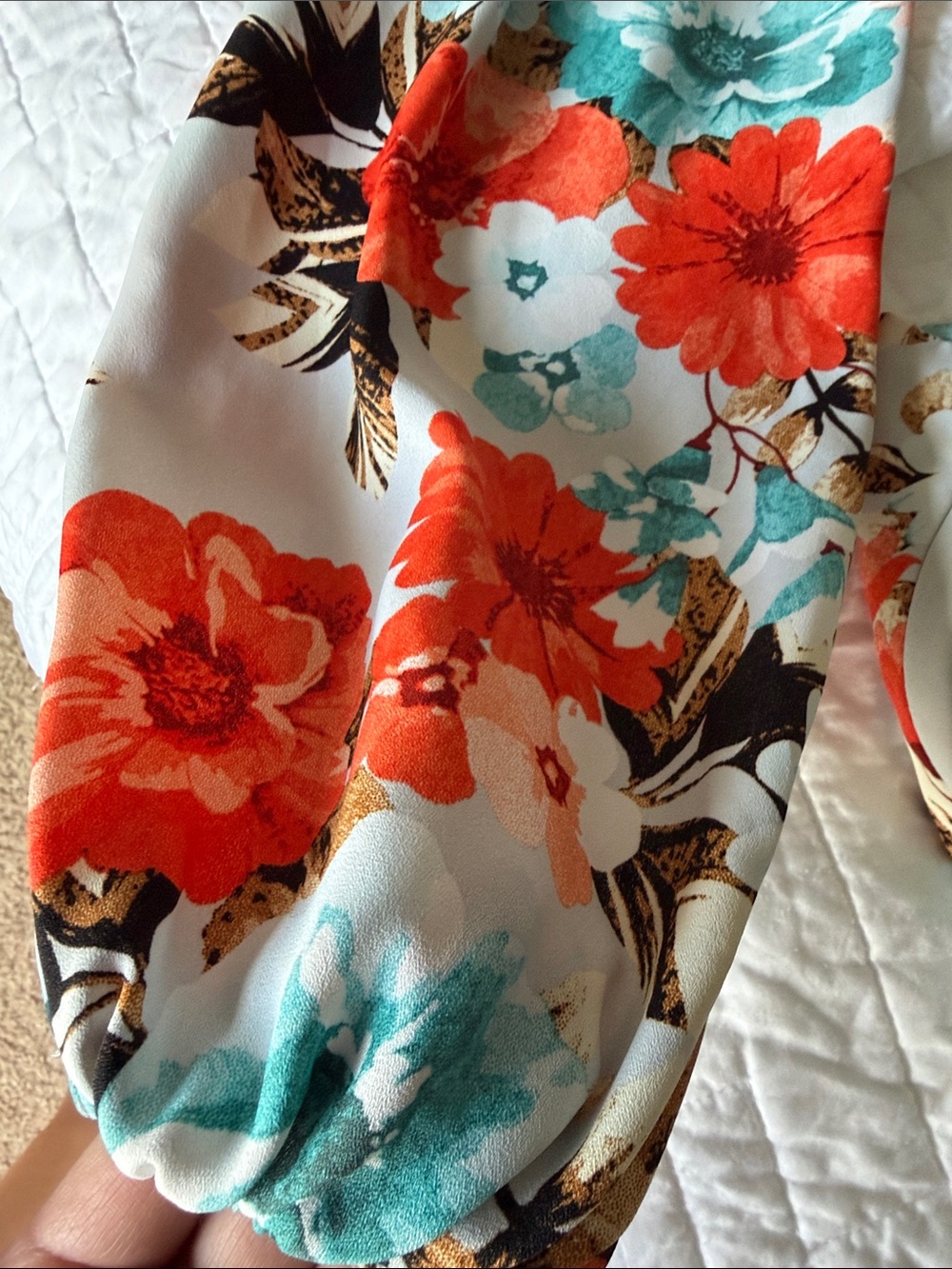 Floral One-Shoulder High-Low Two-Piece Set - Picture 9 of 10
